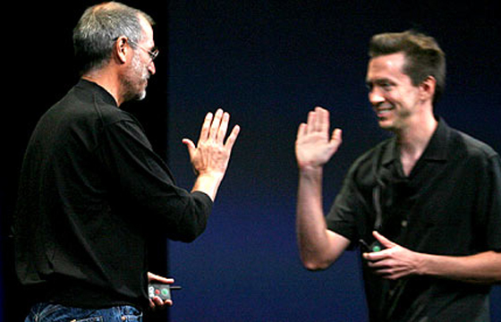 scott forstall e steve Jobs, criadora do bugdroid